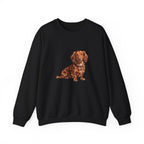 Dachshund Sweatshirt | Painterly Dog Art Crewneck | Doxie Mom Gift | Cozy Pullover for Dog Lovers | Pet Portrait Apparel — primary view