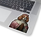 Cavalier King Charles Spaniel Kings & Queens Royal Portrait Sticker, Dog Portrait Vinyl Decal, Kiss-Cut Sticker, Dog Mom Gift Sticker