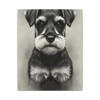 Miniature Schnauzer Charcoal Portrait Canvas Wall Art | Dog Lover Gift | Pet Memorial Decor | Custom Pet Art Print