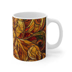 Corgi Stained Glass Warm Jewel Ceramic Mug 11oz | Dog Lover Gift