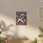 Havanese Comic Pop Art Canvas Print - Energetic Dog Wall Art - Retro Halftone Style - Dynamic Pet Portrait