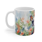 Beagle Watercolor Ceramic Coffee Mug 11oz, Soft Dog Painting, Beagle Lover Gift