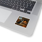 Acrylic Border Collie - Winter Hearth | Kiss-Cut Stickers