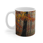 Acrylic Border Collie - Autumn Woods | Ceramic Mug 11oz
