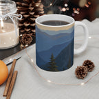 Acrylic Poodle - Mountain Overlook | Ceramic Mug 11oz