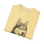 Husky Woodcut Shirt | Comfort Colors Dog Tee
