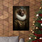 German Shorthaired Pointer Renaissance Royal Portrait Matte Poster, Regal Dog Art Print, German Shorthaired Pointer Lover Gift, Wall Art