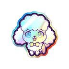 Chibi Poodle Holo Sticker | Tritan