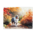 Australian Shepherd Canvas Wall Art, Aussie Dog Mom Gift, Pet Portrait Decor, Dog Lover Present, Watercolor Painting Print