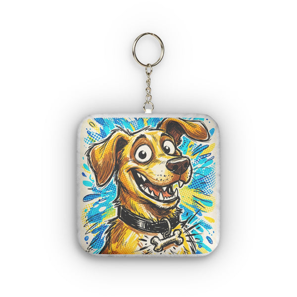 The Unstoppable Labrador Plush Keychain | Labrador Retriever Comic Dog Art