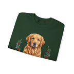 Golden Retriever Christmas Wreath Crewneck Sweatshirt — view 3