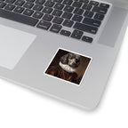 Poodle Renaissance Royal Portrait Sticker, Dog Portrait Vinyl Decal, Kiss-Cut Sticker, Poodle Lover Gift