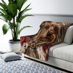 Yorkshire Terrier Kings & Queens Royal Portrait Regal Throw Blanket | Premium Dog Art | Tritan