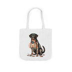 Labrador Halloween Tote Bag | Skeleton Dog Canvas Tote | Tritan