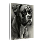Boxer Charcoal Portrait Canvas Art | Dog Lover Gift, Pet Wall Decor, Boxer Mom Gift
