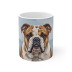 Acrylic-Style English Bulldog - Powder Blue | Ceramic Mug 11oz