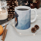 Australian Shepherd Low Poly Cool Jewel Ceramic Mug 11oz | Dog Lover Gift