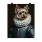 Yorkshire Terrier Renaissance Royal Portrait Matte Poster, Regal Dog Art Print, Yorkshire Terrier Lover Gift, Wall Art