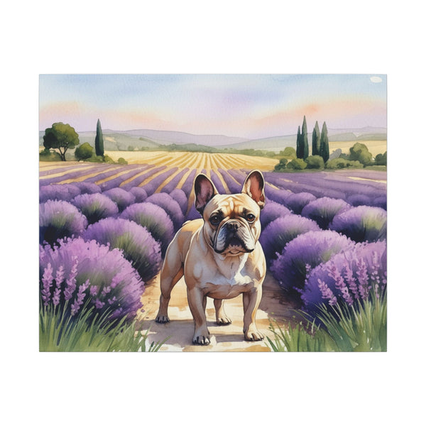 French Bulldog Watercolor Canvas Wall Art, Frenchie Dog Lover Gift, Cute Pet Art Print, Modern Animal Home Decor, Ready To Hang Decor