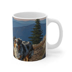 Acrylic Australian Shepherd - Mountain Overlook | Ceramic Mug 11oz