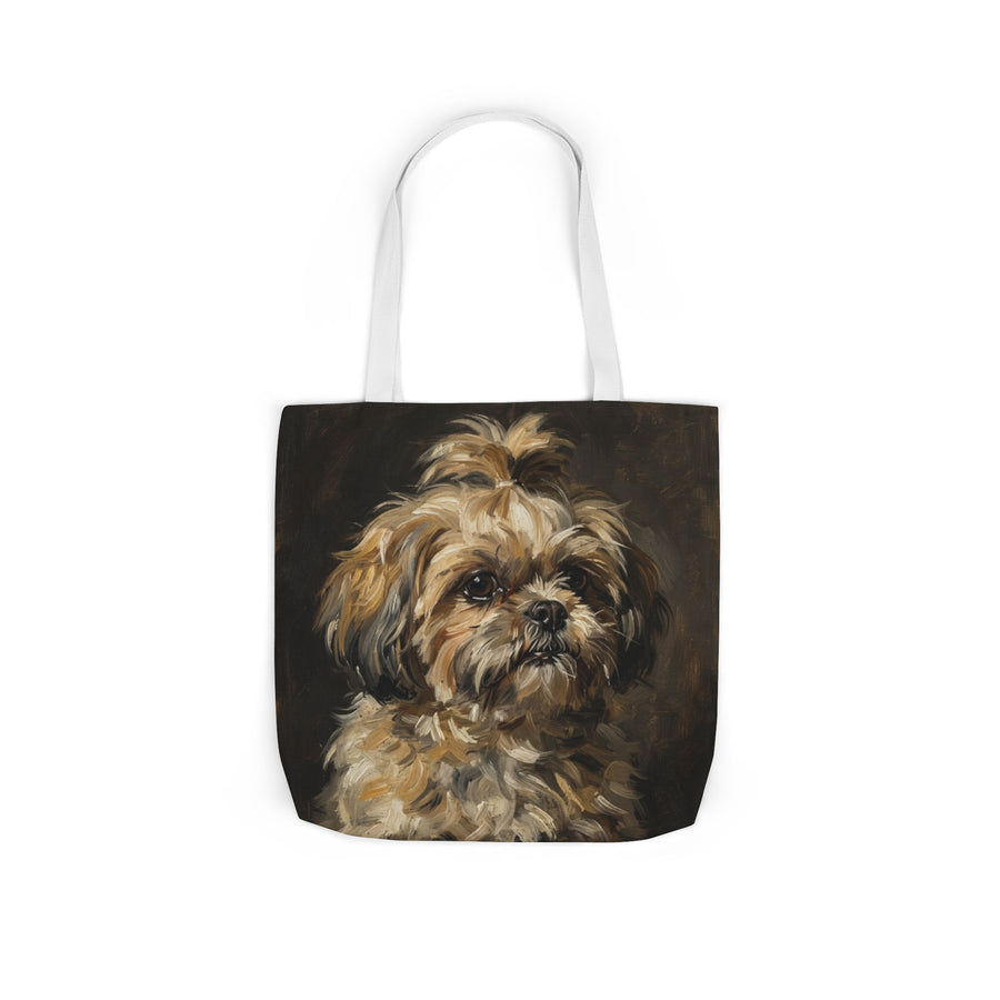Shih Tzu Tote Bag | Painterly Dog Art Canvas Tote | Shih Tzu Mom Gift | Dog Lover Market Bag | Pet Portrait Accessory