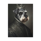 Miniature Schnauzer Kings & Queens Royal Portrait Canvas Wall Art, Regal Dog Painting, Miniature Schnauzer Lover Gift, Stretched Canvas