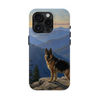 Acrylic German Shepherd - Mountain Overlook | Tough Phone Case