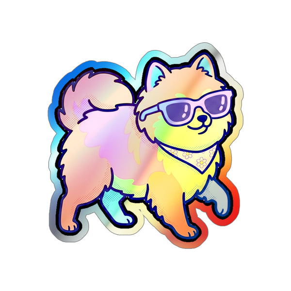 Y2K Pomeranian Holo Sticker | Tritan