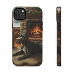 Acrylic Gallery Print Cane Corso - Winter Hearth | Tough Phone Case