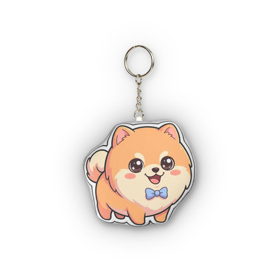 Chibi Pomeranian Plush Keychain | Tritan