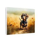 Dachshund Watercolor Canvas Wall Art - Doxie Dog Lover Gift, Sausage Dog Print Home Decor