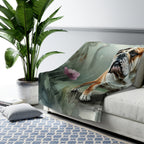 English Bulldog Watercolor Rain Garden Throw Blanket | Premium Dog Prints | Tritan — view 8 of 9