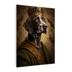 German Shorthaired Pointer Kings & Queens Royal Portrait Canvas Wall Art, Regal Dog Painting, Stretched Canvas