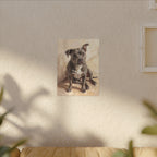 Blue Staffy — Painted Portrait Canvas