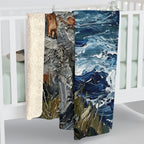 Rottweiler Acrylic Gallery Print Coastal Cliffside Throw Blanket | Premium Dog Prints | Tritan — detail view