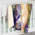 French Bulldog Watercolor Lavender Fields Throw Blanket | Premium Dog Art | Tritan