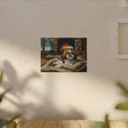 Shih Tzu Art Print, Dog Wall Art Canvas, Pet Lover Gift, Acrylic Painting Style, Stretched Canvas Decor, Dog Mom Present