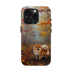 Acrylic Pomeranian - Autumn Woods | Tough Phone Case