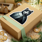 Siberian Husky Kings & Queens Royal Portrait Sticker, Dog Portrait Vinyl Decal, Kiss-Cut Sticker, Siberian Husky Lover Gift