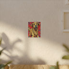 Golden Retriever Comic Pop Art Canvas - Dynamic Dog Print with Retro Halftone Style