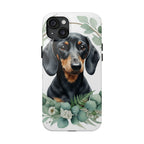 Dachshund Watercolor Botanical Wreath Phone Case | Premium Dog Prints | Tritan — view 7 of 28