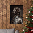 Great Dane Medieval Knight Portrait Matte Poster, Regal Dog Art Print, Great Dane Lover Gift, Wall Art
