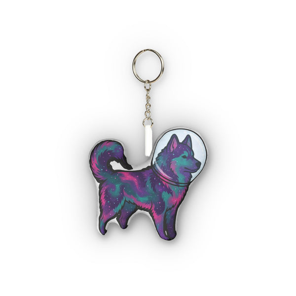 Cosmic Siberian Husky Plush Keychain | Tritan — Lifestyle View