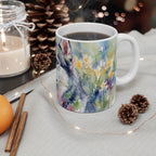 Siberian Husky Watercolor Ceramic Coffee Mug 11oz, Soft Dog Painting, Siberian Husky Lover Gift