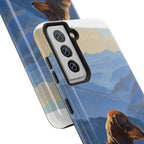 Dachshund Phone Case — Acrylic Dog Art | iPhone 17/16/15 & Samsung | Dog Lover Gift