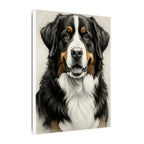 Bernese Mountain Dog Charcoal Portrait Canvas Print | Berner Wall Art Decor | Dog Lover Gift | Pet Memorial Art | Stretched Canvas