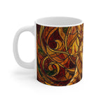 Corgi Stained Glass Warm Jewel Ceramic Mug 11oz | Dog Lover Gift