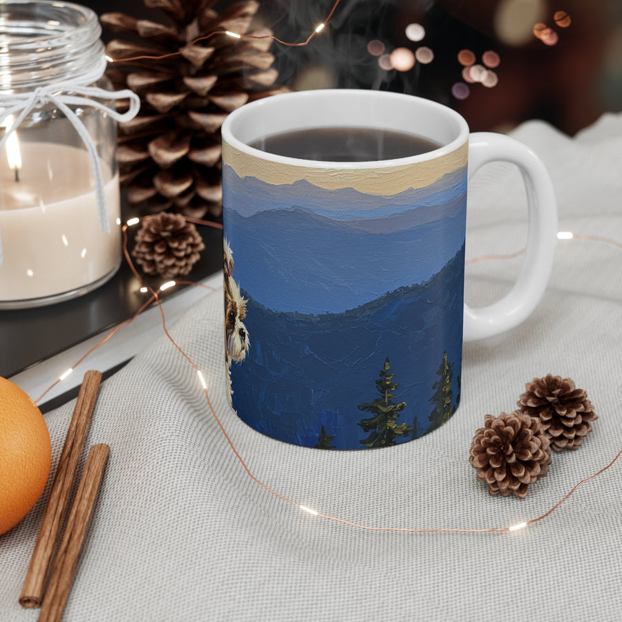 Acrylic Shih Tzu - Mountain Overlook | Ceramic Mug 11oz