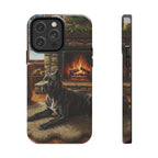 Acrylic Gallery Print Cane Corso - Winter Hearth | Tough Phone Case