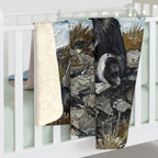 Siberian Husky Acrylic Gallery Print Coastal Cliffside Throw Blanket | Premium Dog Prints | Tritan — view 6 of 9